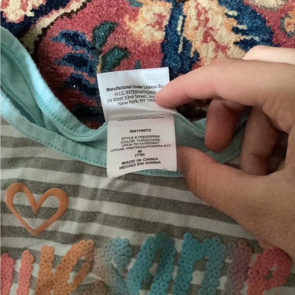 Striped shopkins tank top size M (7-8) - Picture 2 of 2